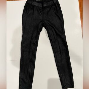 Free People Black Textured Pants Size 0